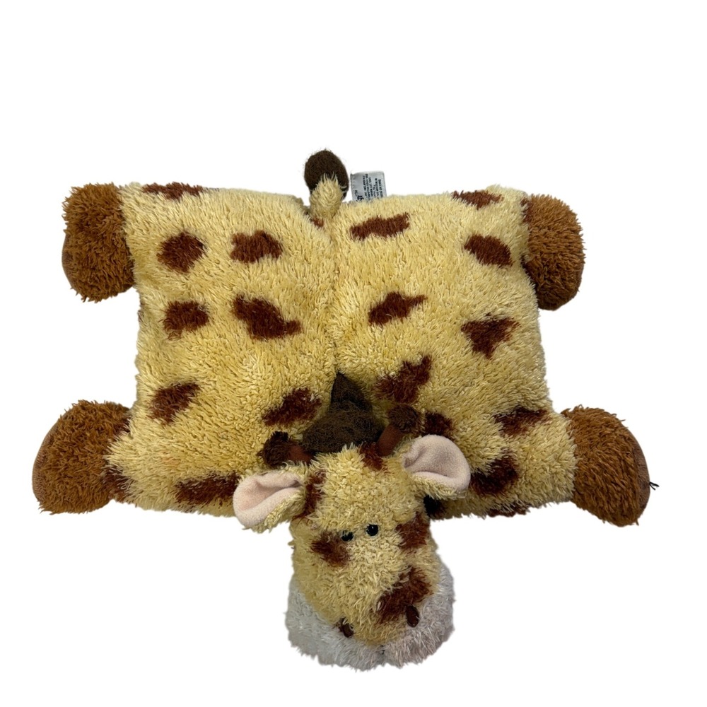 Vintage Russ Berrie Gigi Giraffe Folding Pillow Plush 14" Soft Toy GUC